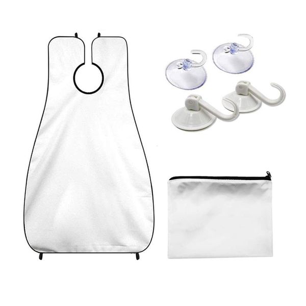 

beard shaving bib for men trimming apron with 4 suction cup and storage bag groomings kit ja55 aprons