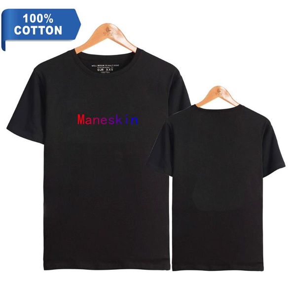 

women's t-shirt idol band maneskin clothing summer street fashion men/women 100% cotton zitti e buoni t shirts kids top, White