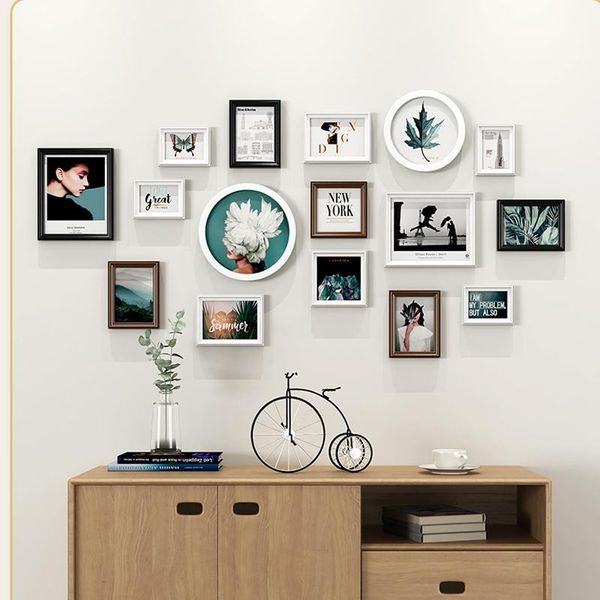 

frames american style po frame living room decoration painting solid wood fframe moisture proof high transparency