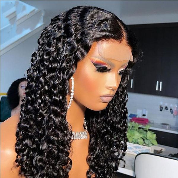 

synthetic wigs 26inch 180%density long kinky curly lace front for black women with baby hair glueless daily wear fiber