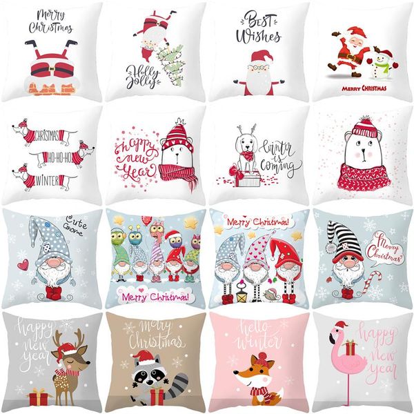 

cushion/decorative pillow cartoon christmas peach skin pillowcase style 2021 sofa cushion square
