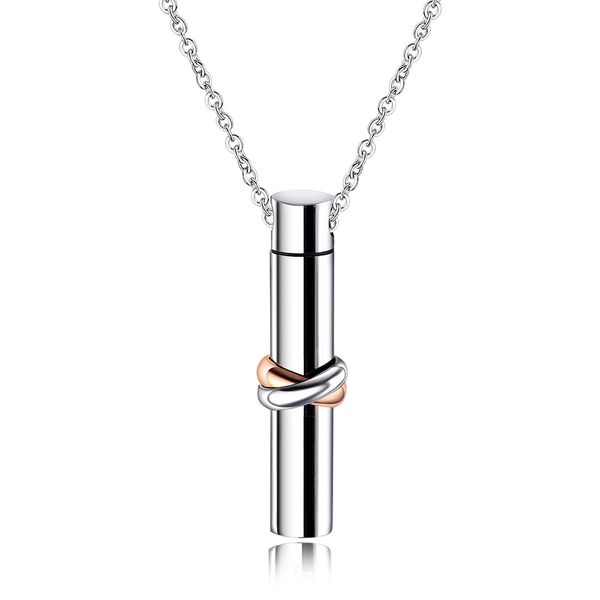 Urnen-Anhänger-Halskette mit integriertem Glasbehälter, Damen-Gedenkschmuck, Trauer-Andenken-Geschenk