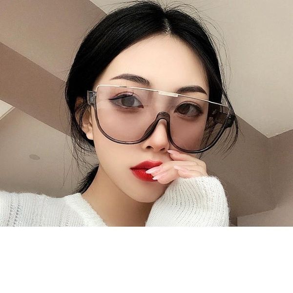 

sunglasses women oversized goggles 2021 brand designer female mirror coating visor mask sun glasses one piece shield shades, White;black