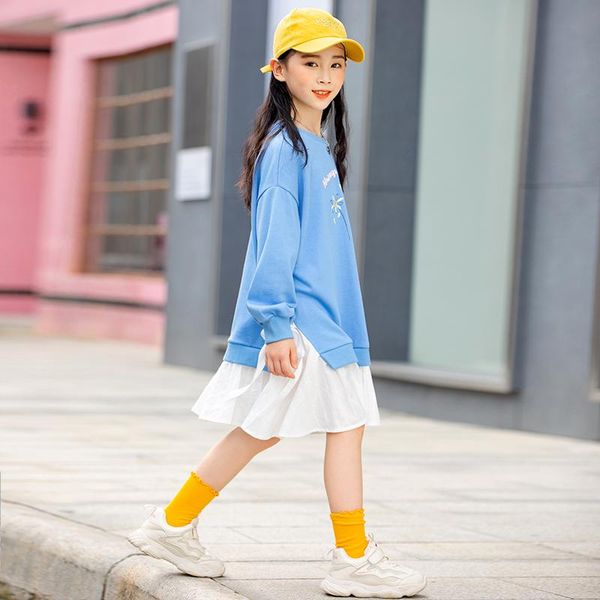 

girl's dresses gilrs dress full sleeve casual autumn spring wear cute children fashion toddler kids baby girls clothes child, Red;yellow