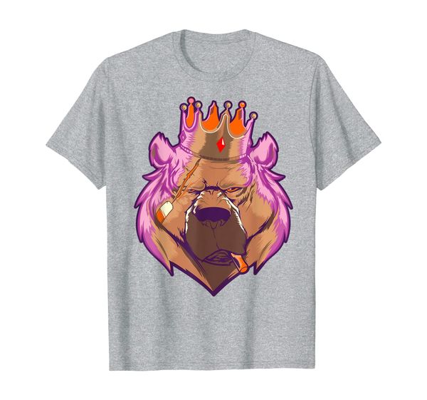 

royal king bear - funny unamused gift t-shirt, White;black