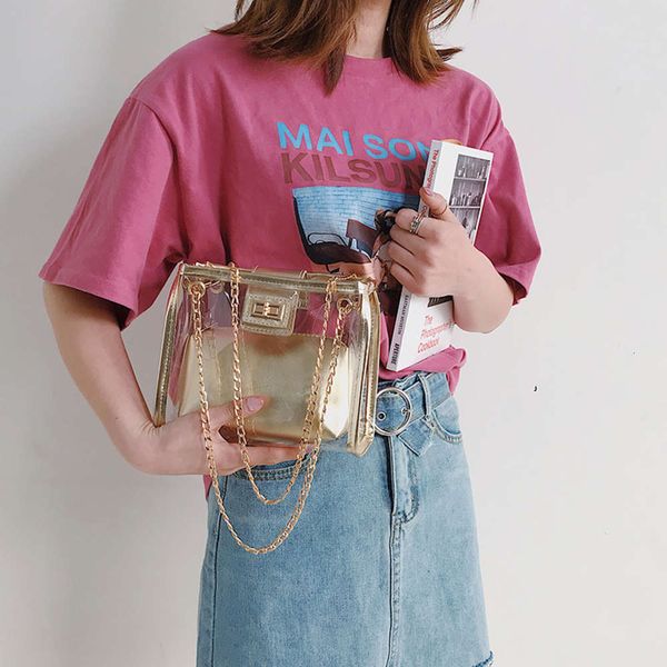 

hbp transparent women's 2019 new fashion korean versatile female bag with cross arm