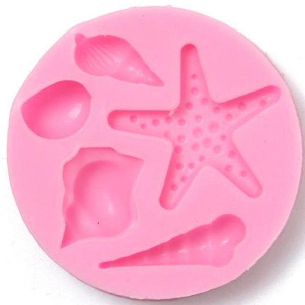 

cake tools 3d starfish sea shells animal silicone mould fondant decorating