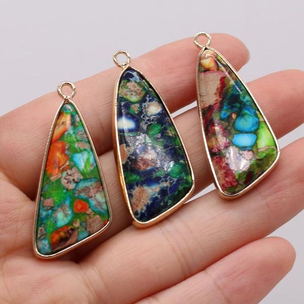 

charms natural semi-precious stone phnom penh pendant emperor 16x40mm for jewelry making necklaces gift, Bronze;silver