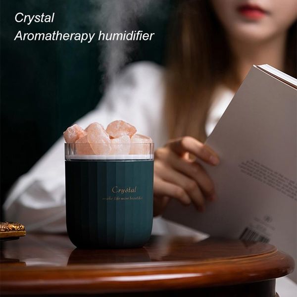 

mini crystal aromatheraphy humidifier usb wireless aroma essential oil diffuser air humidificador with atmosphere lamp home
