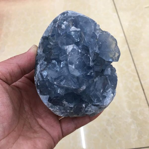 

decorative objects & figurines rare natural blue cave crystal cluster halo quartz specimen healing energy stone