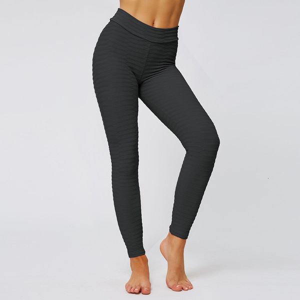 

high tail leggings casual push up pure color decrease running exercise full length broek sportleggings women # gh, Black