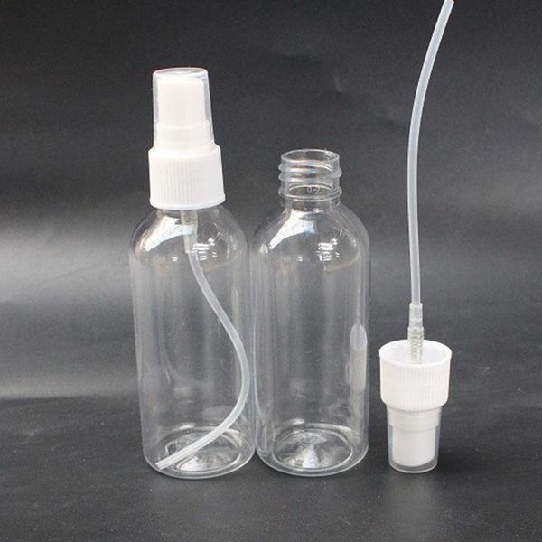 Портативный 80 мл прозрачных стеклянных парфюмерных распылительных бутылок Пустые пластиковые косметические контейнеры с распылителем тумана для путешественника оптом