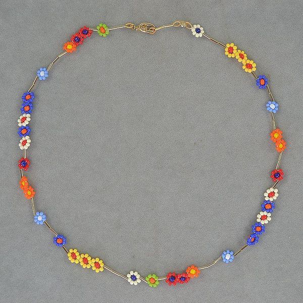 

chokers ra copper tube gold-plated autumn daisy short necklace, Golden;silver
