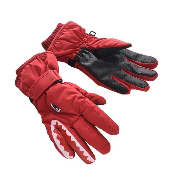 

ski gloves 1 pair portable outdoor kids practical riding sports finger for mountain climbing hiking (random color