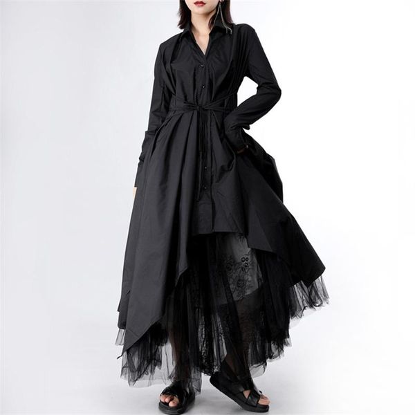 

casual dresses 2021 autumn ladies dress solid color loose women fashion elegant cotton female t250, Black;gray