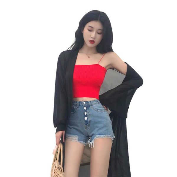 

women's blouses & shirts sun protection loose blouse long sleeve summer cardigan shirt cover up cardigans, White