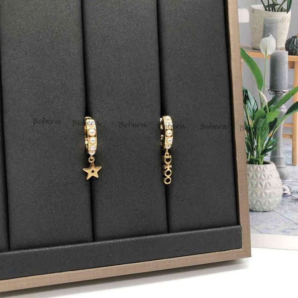 

star pearl letter earrings stud pearl letter gold star asymmetric earrings black friday online sales, Silver