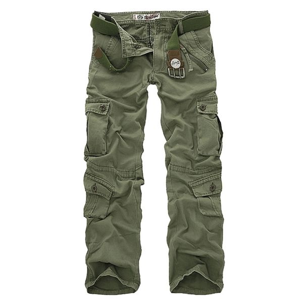 

men cargo pants camouflage trousers military pants for man 7 colors 211201, Black