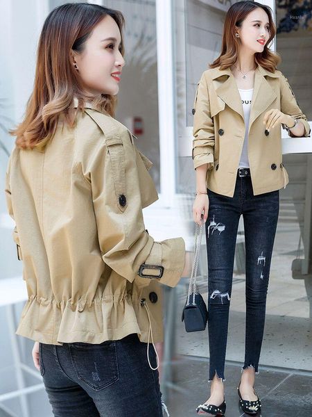 

women's jackets kmetram coat female spring trench for women clothes 2021 streetwear windbreaker overcoat sobretudo feminino my3121, Black;brown