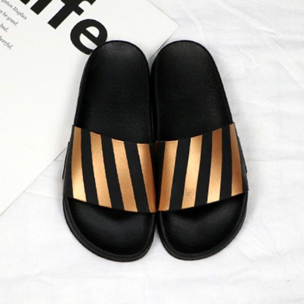 

dress shoes summer plus big size 36-45 women fashion striped platform slides ladies lovers flipflops anti-skid soft heels, Black