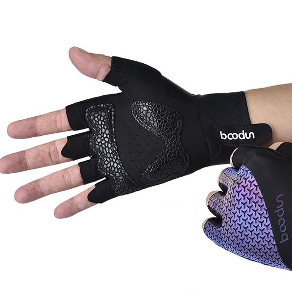 

cycling gloves for men/women half finger reflective breathable non-slip fingerless equipment#30, Black