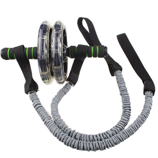 

resistance bands 1 pair latex practical fitness ropes sports stretch slimming training wheel pull rope abdominal muscle exercise