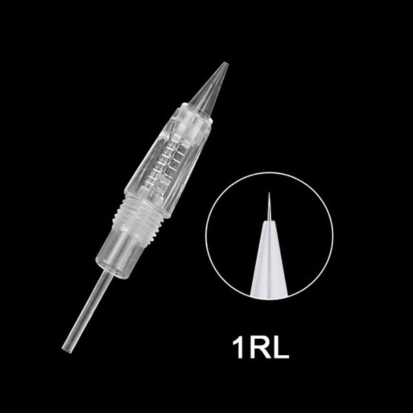 

10pcs 1r tattoo cartridge needles disposable sterilized for permanent makeup needle tip eyebrow lip micropigmentation device pen