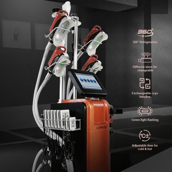 

ing fat machine cryolipolysis cold body sculpting beauty equipment 4 handles working simultaneously