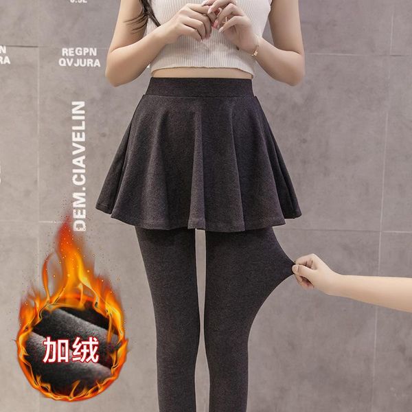 

women's leggings cute cotton pants women winter fashion cashmere velvet, Black