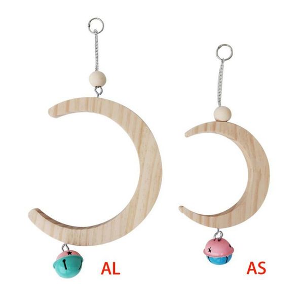 

other bird supplies toy wooden moon-shaped swing parrots toys and accessories for pet hanging swings cage pets