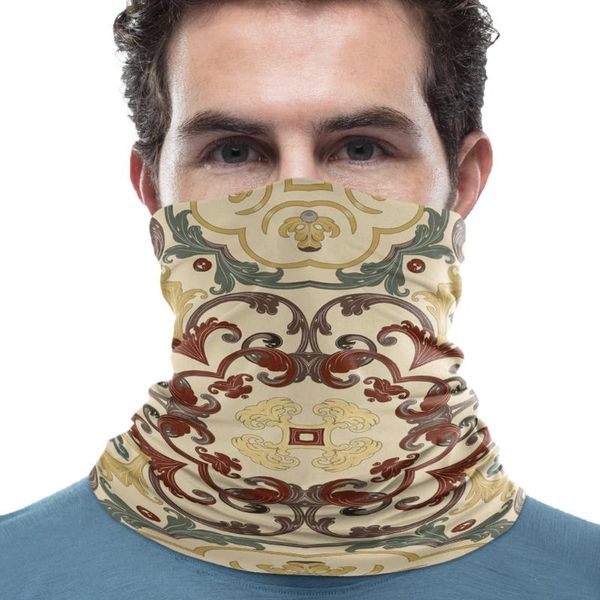 

scarves colorful pattern leaves plant lines neck gaiter magic scarf mens ladies rectangular hijab custom, Blue;gray