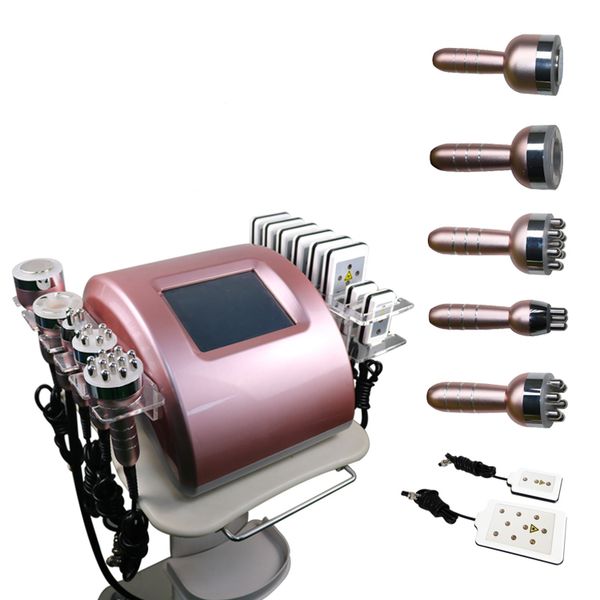 Slimming Machine 6 em 1 Radio -Frequency Lipo a laser ultrassônico Cavitação Lipolaser Máquina de empilagem Skin Timing Perda de peso Equipamento de salão de beleza