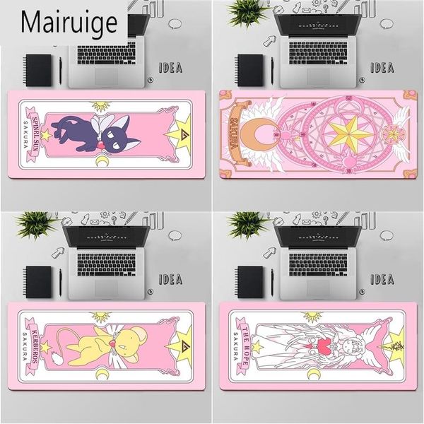 

mouse pads & wrist rests mauruige card captor sakura mousepads anime pad pc natural rubber office gaming accessories desk mat deskdecora