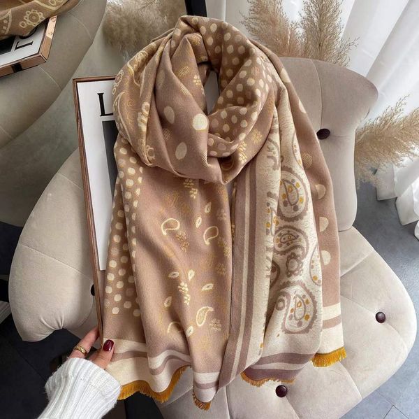 

warm comfortable elegant ladies scarf cashew nuts pattern wool shawl size 180*70cm, Blue;gray