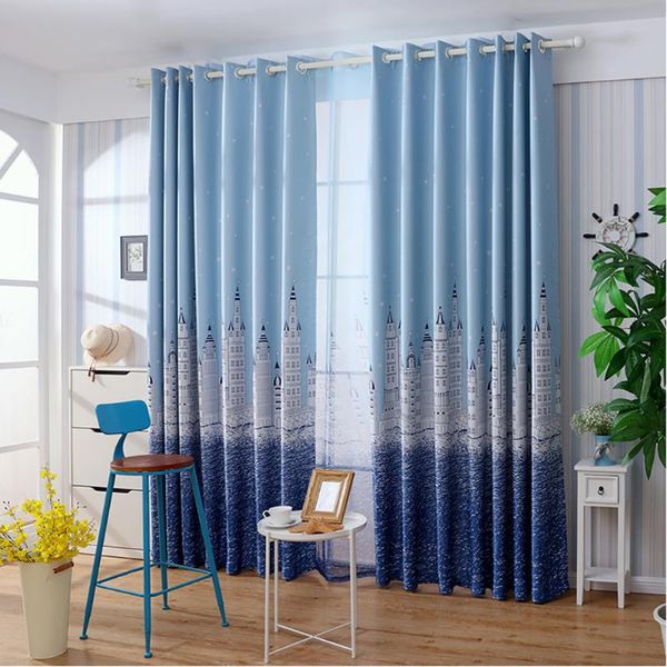 

curtain & drapes lychee castle printed lightproof modern door window room divider valance home decoration