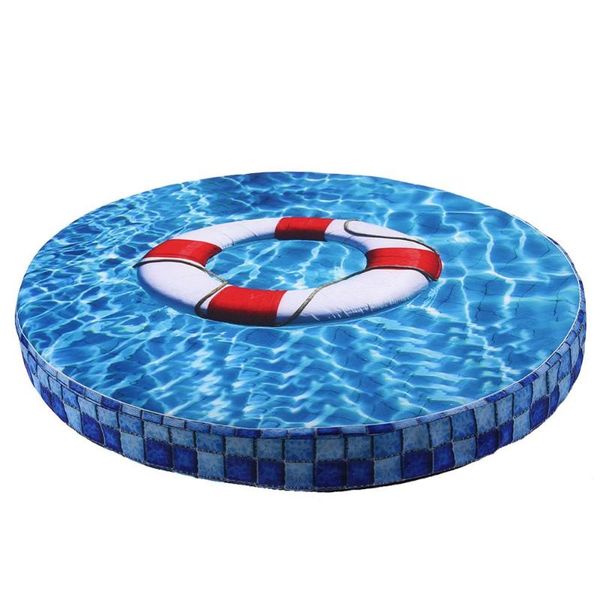 

summer 3d print swim ring blue round pet dog pad mat small dog cat sleeping bed mats breathable portable puppy kennel soft sofa