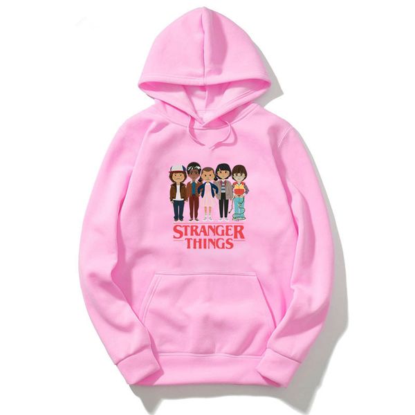 

stranger things print autumn winter girl warm coat fashion kids baby hoodies casual cotton boys girls sweatshirt sweat enfant, Black