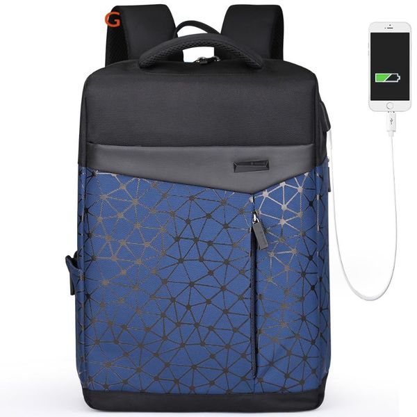 

backpack mochila men's anti theft for teenagers notebook school bags waterproof business lapgeometric usb charging