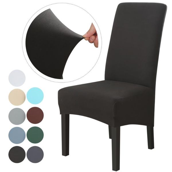 

junejour | pure colorful elastic chair cover dining seat cover protector for home restaurant or l or office