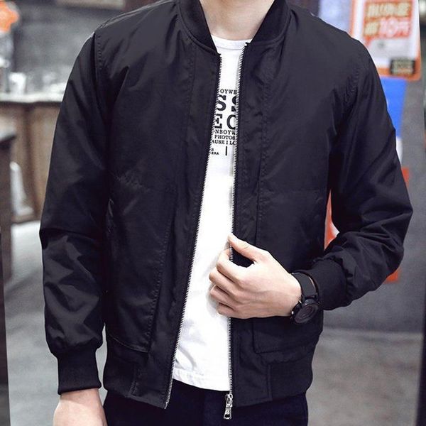 

men's jackets zip up men jacket 21 spring autumn fashion slim fit casual baseball bomber plus size coat, Black;brown