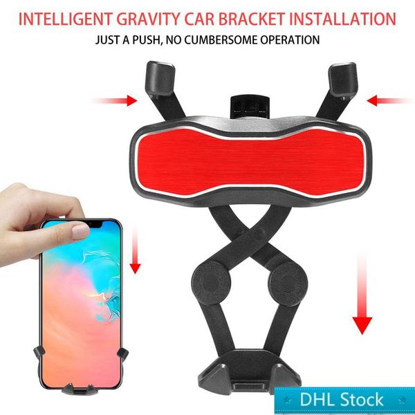 

dhl universal car mount gravity cellphone holders adjustable car holder gps inavigation car phone holder with retail box