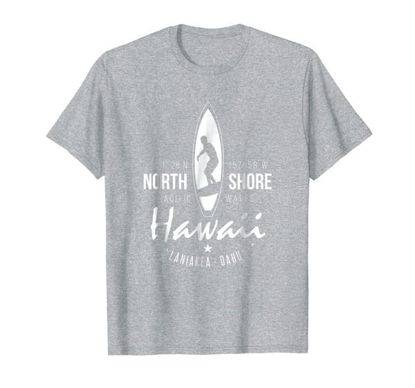 

surfer t-shirt hawaii north shore, laniakea beach, oahu, White;black