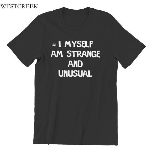 

men's t-shirts i myself am strange and unusual vintage wholesale clothes kawaii graphic round collar t-shirt men clothing 33246, White;black