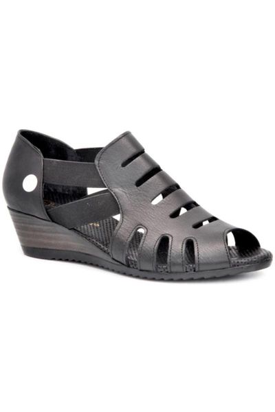 

sandals women's black genuine leather