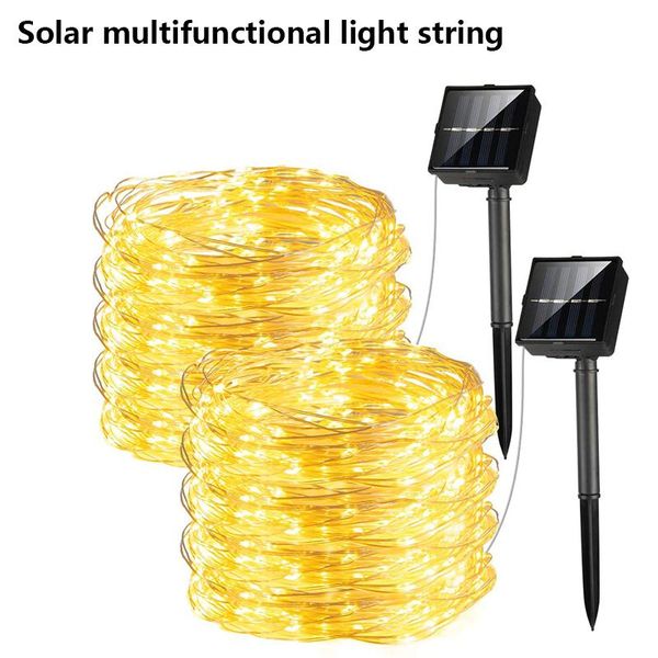

solar string fairy lights 5m 10m 15m led waterproof outdoor garland solar power lamp for garden decoration