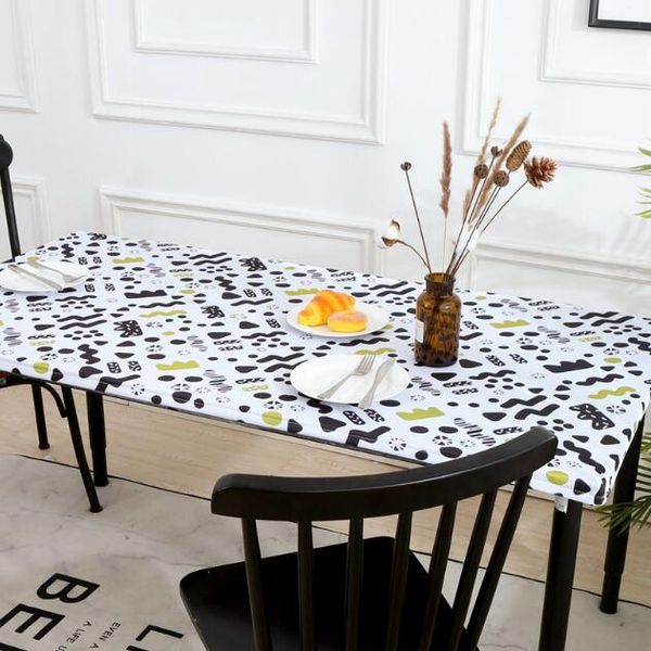 Tablecloth Impresso Esticar sala de jantar elástico mesa de pano tampa de poeira de casamento decoração da festa de casamento decoração