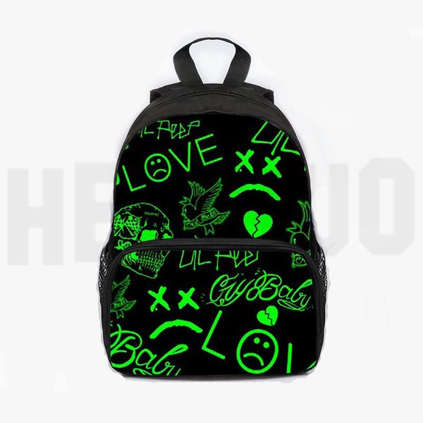 

backpack 2021 lil peep bag kids 3d printed cry baby love lil.peep zipper kindergarten school bags teenage girls travelbags
