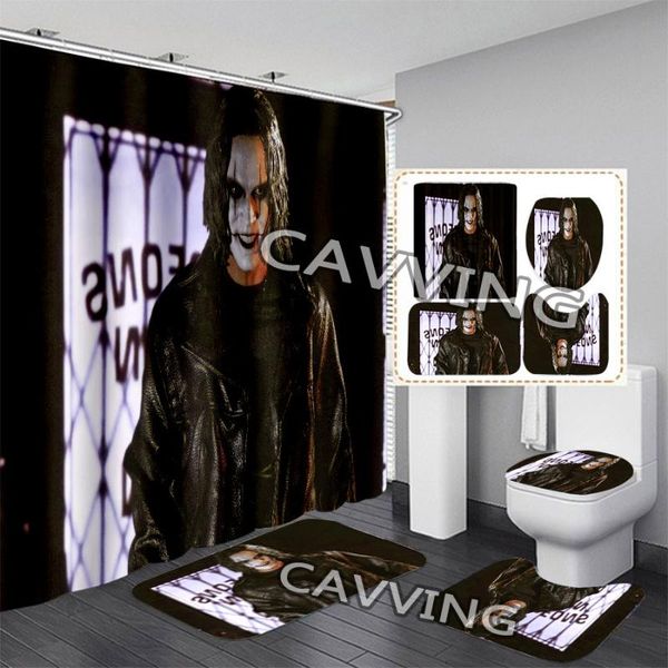 

shower curtains movie the crow brandon lee 3d printed curtain waterproof bathroom anti-slip bath mat set toilet rugs carpet home
