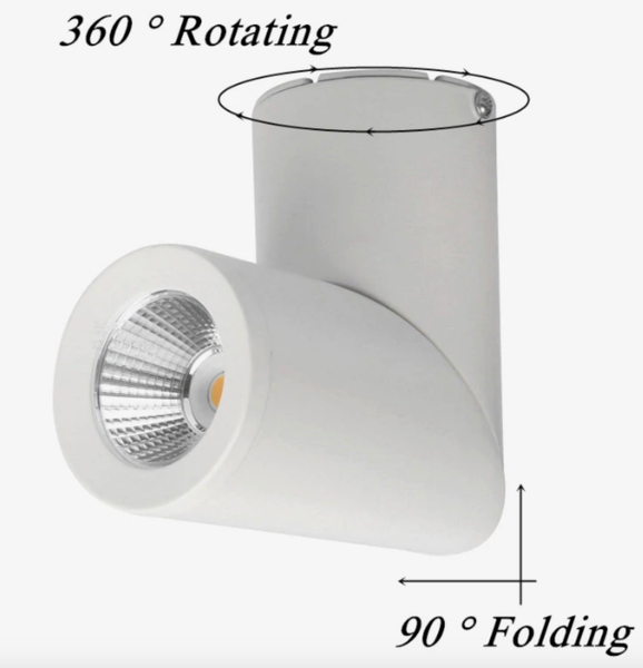 

ceiling lights dimmable rotating led downlights 7w9w12w15w cob spot ac110-220v wall lamp warm cold white indoor lighting
