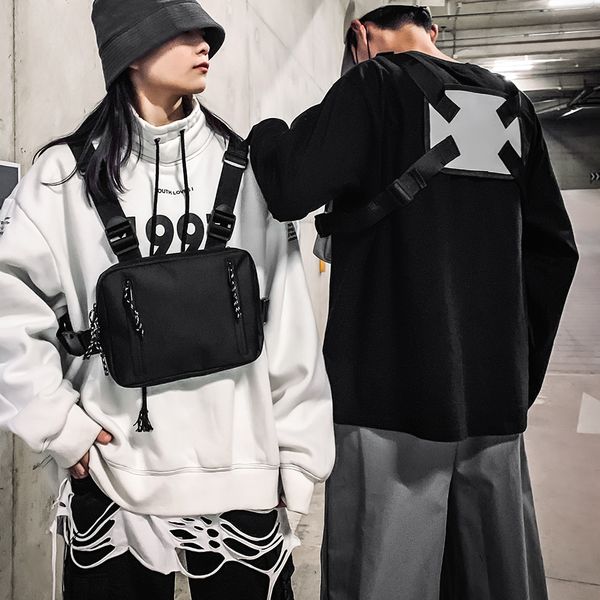 

multi-function chic oxford chest bags fashion hip hop style streetwear shoulder vest waist packs crossbody